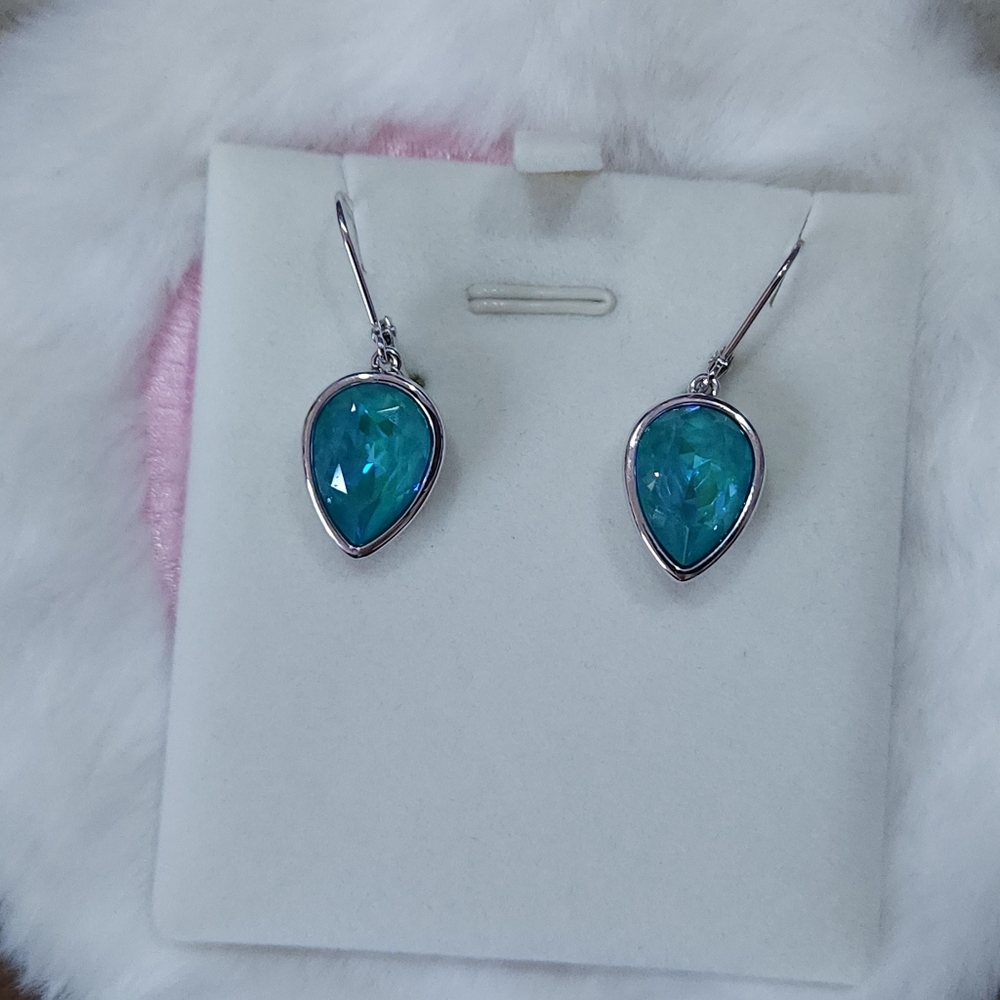 Touchstone Crystal Drop Earrings -  Aqua